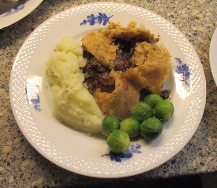 steak and kidney pudding Christmas Day Dinner 2017